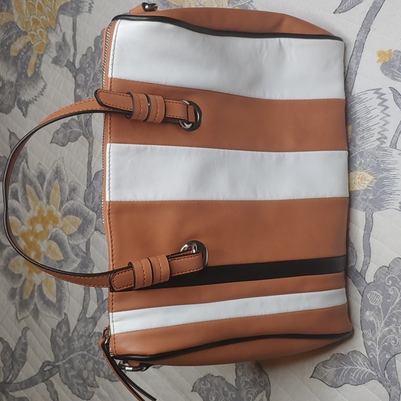Cesca Satchel with Colorblocked Stripes - Picture 2 of 8